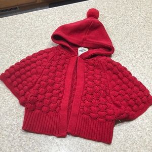 Genuine kids by Oshkosh red sweater hooded 3T